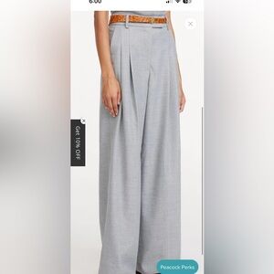 By Malene Birger Light Gray Cymbaria High-Waist Tousers